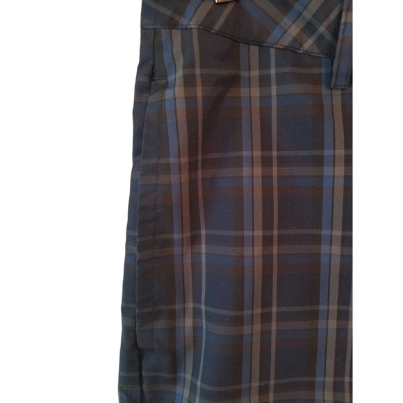 REEBOK Blue Gray Plaid GOLF Shorts Pockets Comfort Men’s Size 34‎ INSEAM 10 - Picture 2 of 7
